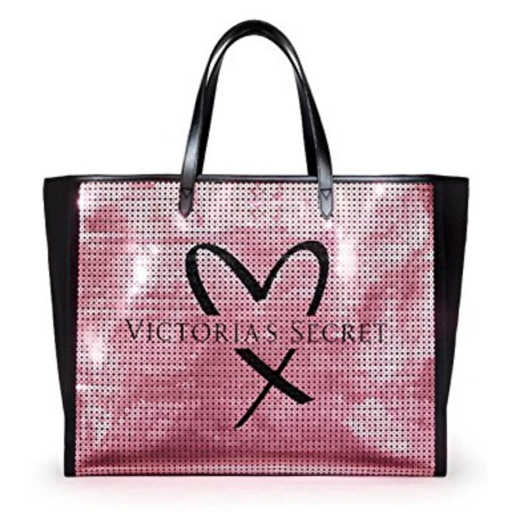 NWT - Pink Sequin Victoria’s Secret Bag